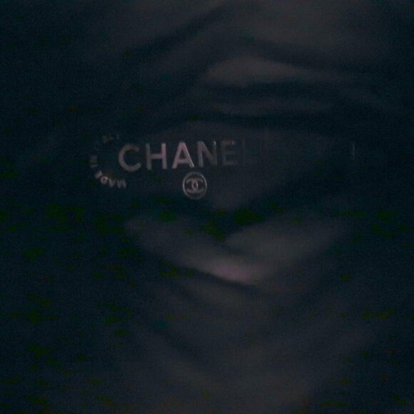 Chanel CC Chain-Trim Cap Toe Knee High Boots Black Leather Size 36.5 - Picture 12 of 15